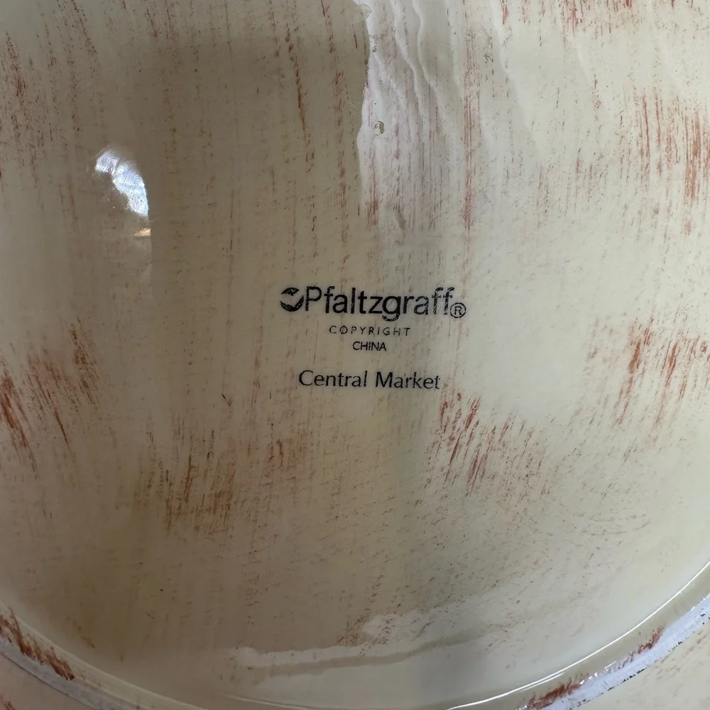 Pfaltzgraff Central Market Melon Single Chip  Dip Plate Hors d'Oeuvre Tray
